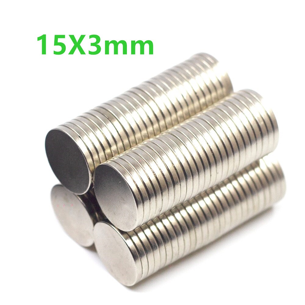 1ชิ้น แม่เหล็กแรงดึงดูดสูง 15x3 มม. กลมแบน แม่เหล็กแรงสูง 15*3มิล แม่เหล็กนีโอไดเมียม 15x3มิล Magnet