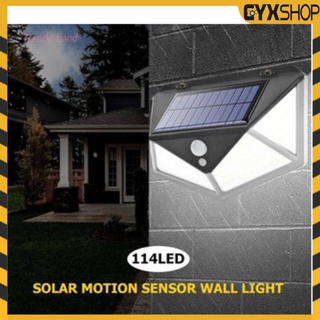 ไฟติดผนัง ไฟโซล่าเซลล์พลังงานแสงอาทิตย์ Solar motion sensor light  114LED 4.6