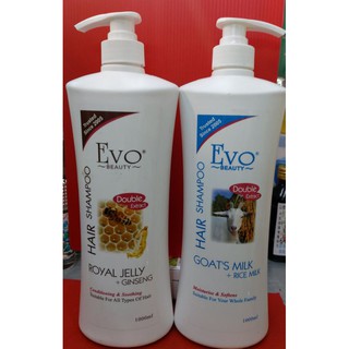 Evo Hair Shampoo (Goats Milk นมแพะ, Royal Jelly น้ำผึ้ง) ​แชมพูสระผมผสมครีมนวด   1000 ml