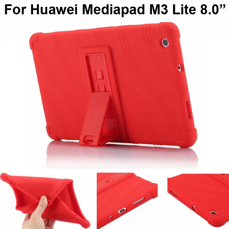 หัวเว่ย Huawei Mediapad M3 Lite 8 8.0 อ่อน ยางทำจากซิลิคอน กรณีป้องกัน CPN-W09 CPN-AL00 ฝาครอบป้องกัน เคส น่ารัก หุ้ม