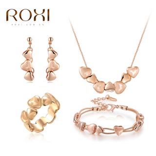 ROXI เครื่องประดับครบชุด 5 ชิ้น ยี่ห้อ ROXI: สร้อยคอ สร้อยข้อมือ แหวน เบอร์ 6 และต่างหู