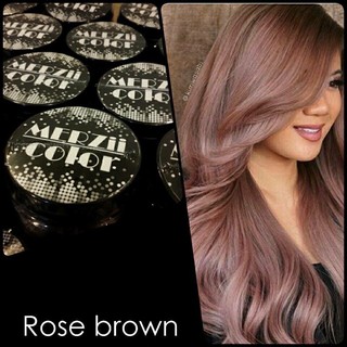 สีผม ขายดี ทรีทเม้นท์เปลี่ยนสีผม ผมไม่เสีย Merzii color Rose brown น้ำตาล ชมพู ออกแดง