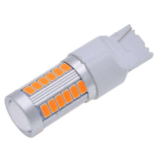 New Alitech 4 ชิ้น/เซ็ตสีเหลือง DC12V T20 5630 33SMD Yellow ไฟแต่งรถเอลอีดีอัตโนมัติไฟเบรกไฟถอย