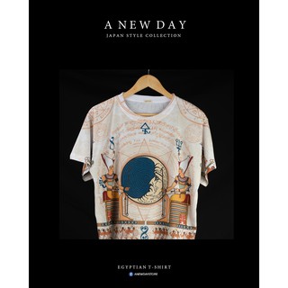 A NEW DAY 124  เสื้อแนวสตรีท สกรีนเต็มตัว ลายอียิป ใส่ได้ทั้ง หญิง และ ชาย