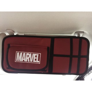 ลิขสิทธิ์แท้ มาร์เวล ที่คลุมบังแดดหน้ารถยนต์ 1 ชิ้น สีไวน์แดง Marvel the Avengers Car Sun Visor Sunshade Cover