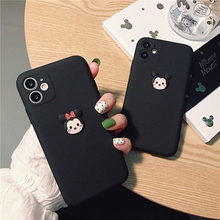 Oppo A7 A5 A5s A3s A3 A1 A83 A79 A73 A75 A77 A71 A59 A57 A53 A51 A37 A35 A33 A31 F5 F1s A39 F1 A1 Black Theme Mickey Minnie Cartoon Silicone Soft Phone Case Full Back Cover