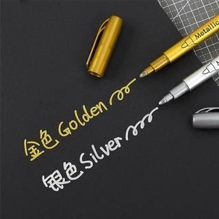 【พร้อมส่ง】ปากกามาร์กเกอร์ โลหะ กันน้ํา สีทอง สีเงิน 1.5 มม. สําหรับทํางานศิลปะ งานฝีมือ DIY