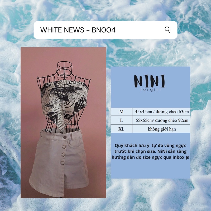 Bandana Bandana Bandana | BN004 | ผ้าโพกหัว | ผ้าพันคอหน้าอกลายข่าว