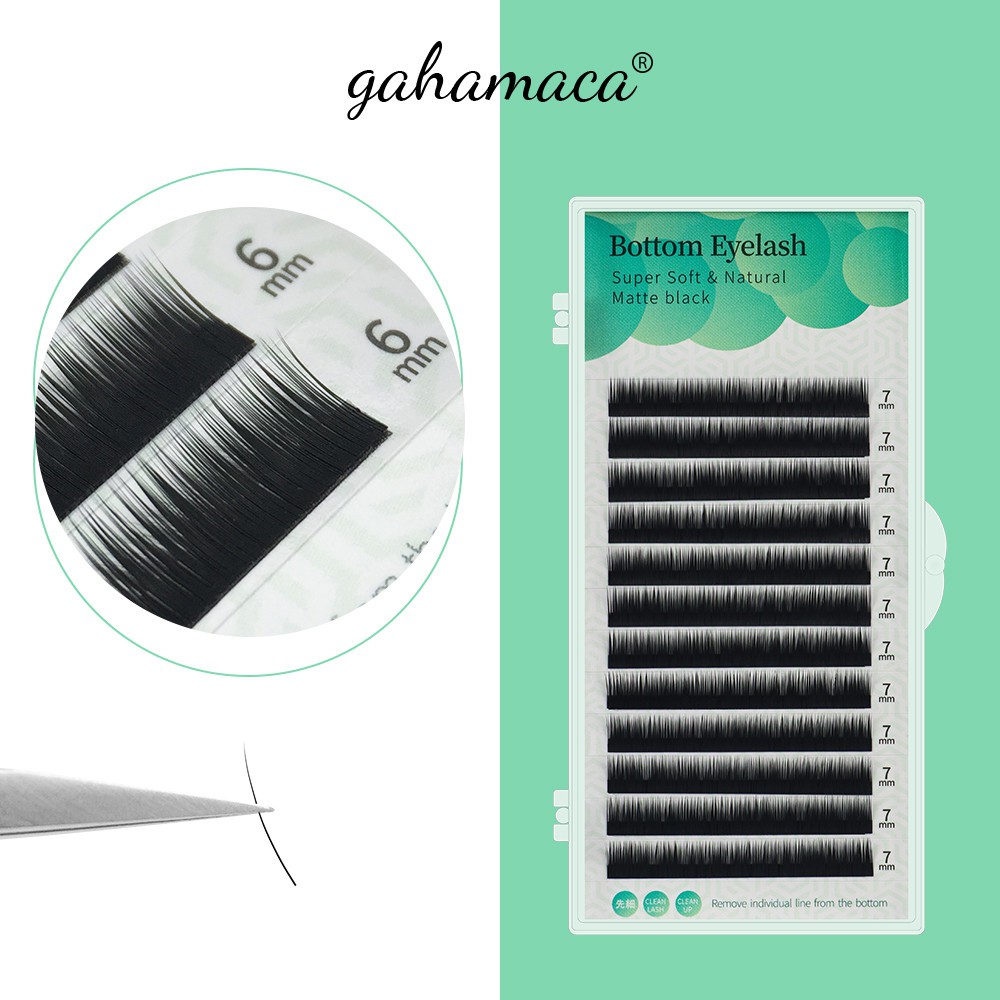 GAHAMACA  Bottom Lash ขนตาปลอม ขนมิงค์ 5-7 มม. J C Curl 0.7 0.10 แบบนุ่ม ดูเป็นธรรมชาติ สําหรับแต่งห