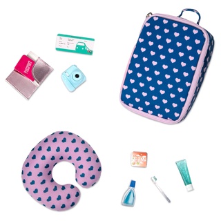 Our Generation -TRAVEL ACCESSORY SET W/LUGGAGE &amp; NECK PILLOW (BD37987Z)- เซ็ตอุปกรณ์ท่องเที่ยว และกระเป๋าเดินทาง