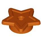 Lego part (ชิ้นส่วนเลโก้) No.11609 / 28619 Friends Accessories Star with Stud Holder