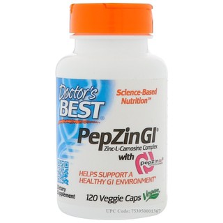 Doctors Best, PepZin GI, Zinc-L-Carnosine Complex, 120 Veggie Caps