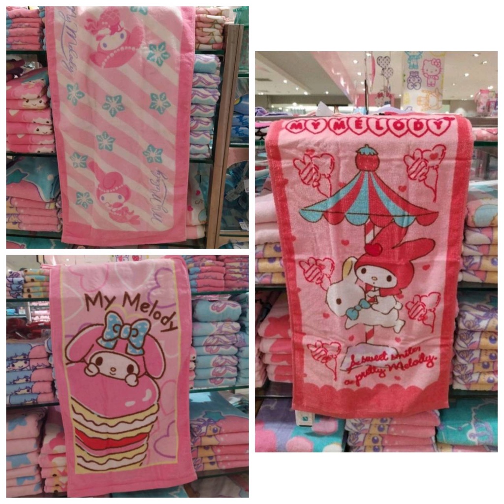 ผ้าเช็ดผม ผ้าขนหนู SANRIO ขนาด 16x32 นิ้ว ของแท้ 100% มีป้ายติด พร้อมส่ง - รูปที่ 2