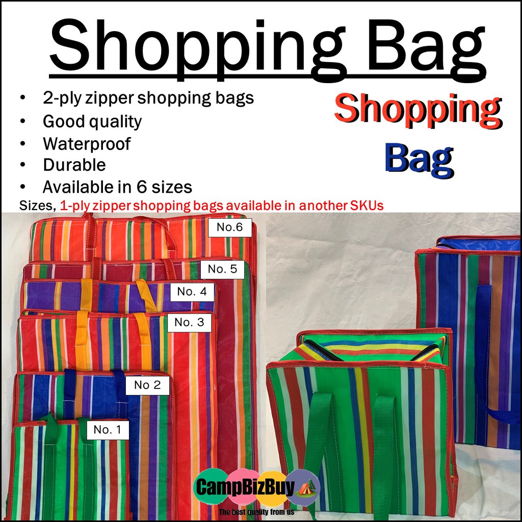 ถุงช้อปปิ้ง หนาสองชั้น Shopping bags ถุงไนลอน ถุงกระสอบไนลอน ถุงกระสอบ คละสี ใช้งานง่าย ใส่ของหนักได้ ไม่ขาด มี 6 ขนาด