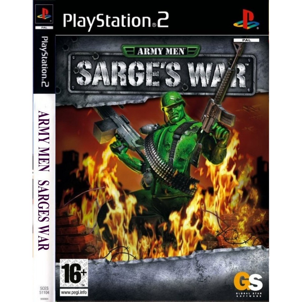 Army men (sarge's war) ps2 แผ่นเกมส์ps2 เกมเพล2 เกมทหารจิ๋ว