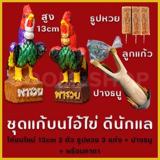 ไอ้ไข่ ตาไข่  ชุดแก้บน ราคา 119 บาท  ไก่ชนจิ๋ว + หนังสติ๊ก + ธูปใบ้หวย ถวายท่านไข่วัดเจดีย์ ดีนักแล แจกฟรีคาถาขอพรแก้บน