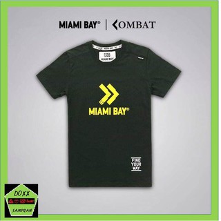 Miami Bay เสื้อคอกลม ชาย  รุ่น Combat สีเขียวแก่