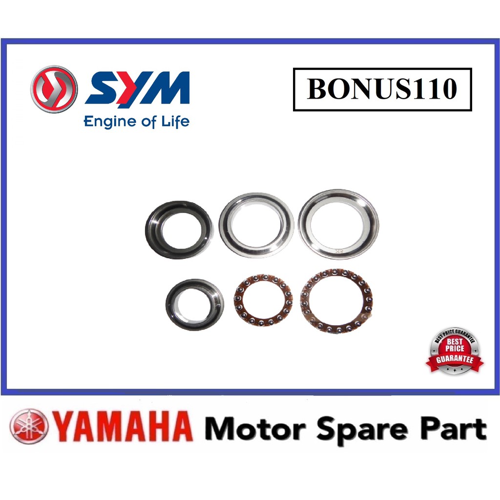 SYM BONUS110 STEERING CONE SET 0 SYM BEARING STEERING KACANG HANDLE EBONYS E BONUS 110 BONUS-110 BON