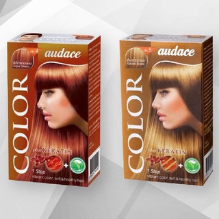 Audace Color ออด๊าซคัลเลอร์ ยาย้อมผมปิดหงอกได้ ยาย้อมผมสีแฟชั่น 30ml. 1กล่อง