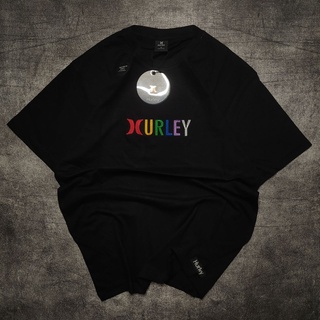 เสื้อยืด ปักลาย HURLEY M L XL สีดํา พรีเมี่ยมS-5XL