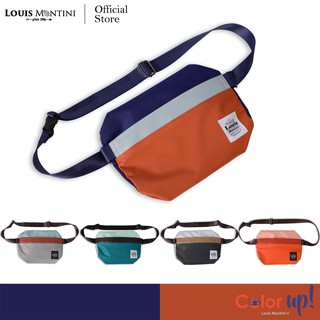 Louis Montini (Color Up) กระเป๋าคาดอก Belt bag for unisex กระเป๋าสะพายพาดลำตัว ผู้ชาย-ผู้หญิง nylon bag BCG10