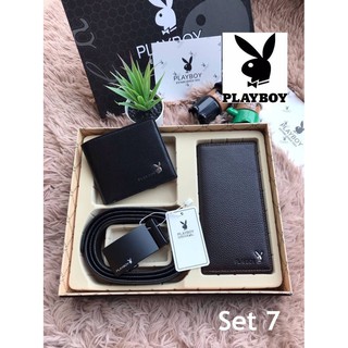 Playboy mens belt wallet gift box leather suit leather automatic buckle belt