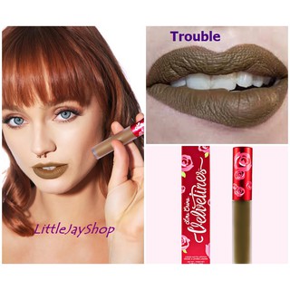 Lime Crime รุ่นจิ้มจุ่ม matte velvetines สี Trouble ของแท้ พร้อมส่ง