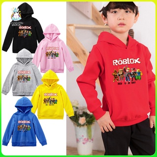 【COD】เสื้อกันหนาว มีฮู้ด ผ้าฝ้าย ลาย Roblox แฟชั่นสําหรับเด็กผู้ชาย และเด็กผู้หญิง