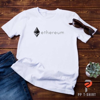 Ethereum เสื้อโลโก้ ETH เนื้อผ้าCotton comb No.30 ดีที่สุดของ Cotton ใส่สบาย สกรีนใหม่ทุกตัว