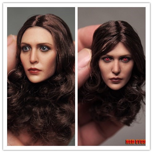 1/6 Scarlet Witch Enchanted Red Eyes Normal Edition Elizabeth Olsen Non-HT Head แกะสลัก