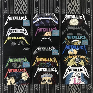 เสื้อยืดผ้าฝ้าย 100% พิมพ์ลาย METALLICA H&amp;M BAND สีดํา พลัสไซซ์ XS-XXXL ของขวัญวันเกิด สําหรับผู้ชาย