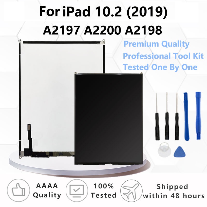 10.2 "สําหรับiPad 7 7th Gen Touch Screen DigitizerแผงกระจกและจอแสดงผลLCDสําหรับiPad 7 2019 A2197 A21