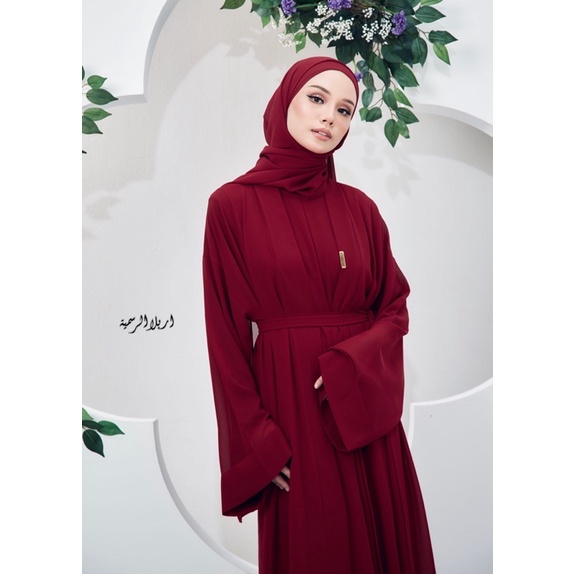 Zehra ABAYA (MAROON) BY AYA OFFICIAL