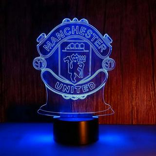 Manchester United โคมไฟกลางคืน เปลี่ยนสีได้ 7 สี ทีมพรีเมียร์ลีก สร้างสรรค์ สัมผัส USB