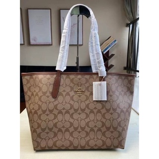 COACH 5696 CITY TOTE IN SIGNATURE CANVAS