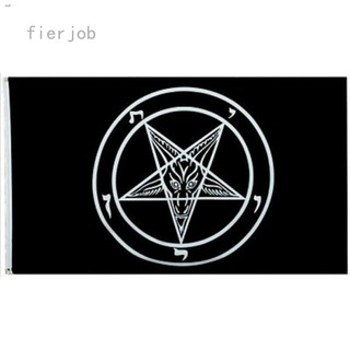 Fierjob ธงแบนเนอร์ธง baphomet Church of Satan