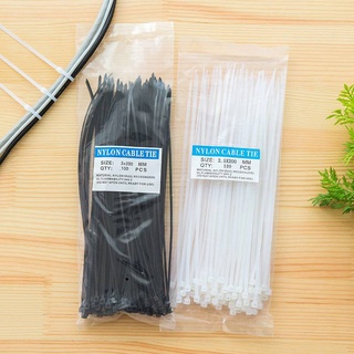 หนวดกุ้ง100เส้น เคเบิ้ลไทร์ (Cable Tie) ผลิตจาก Nylon เหนียว รัดแน่น หนวดกุ้ง ไนล่อน