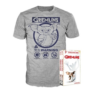 เสื้อยืดผ้าฝ้าย FUNKO เสื้อยืด ลาย Gremlins สีเทา เหมาะกับของขวัญ สไตล์โฮมวีดีโอ ไซซ์ Sz Xl 889698370806 เสื้อยืด ขนาดให