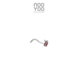 NooYoo จิวจมูกสำหรับผิวแพ้ง่าย GIFT BOX Nose Pigtail Surgical Steel