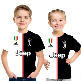 เสื้อยืดแขนสั้นลําลอง พิมพ์ลาย Juventus 3D แฟชั่นฤดูร้อน สําหรับเด็กผู้ชาย 2022 2022