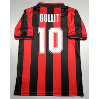 เสื้อบอล ย้อนยุค เอซี มิลาน เหย้า 1990 Retro AC Milan Home พร้อมเบอร์ชื่อ 10 GULLIT เรโทร คลาสสิค 1990-92