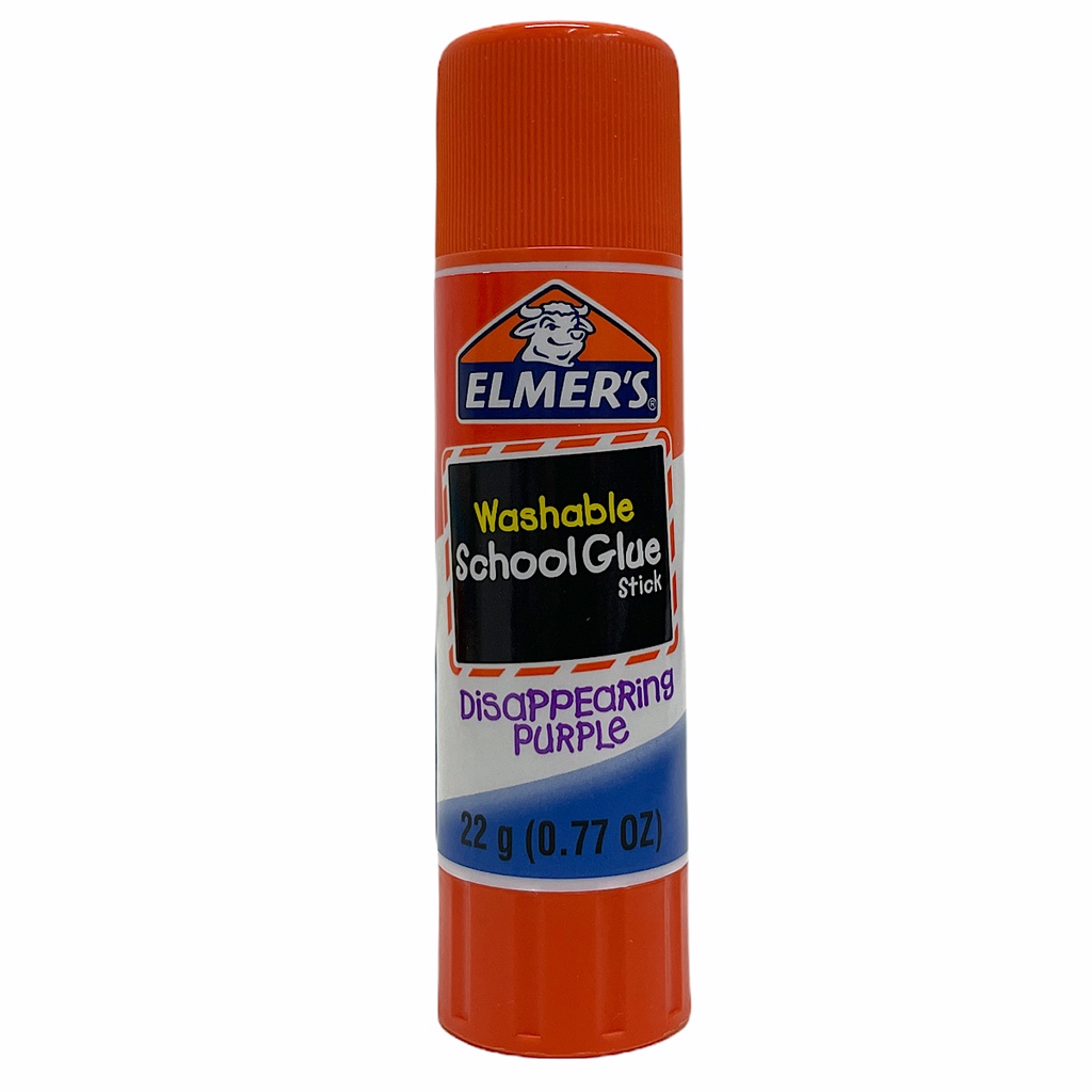 Elmers Washable School Glue Stick 22g(0.77oz) Disappearing Purple E524, 026000005241 (2863027005247)