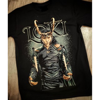 เสื้อยืดผ้าฝ้ายพรีเมี่ยม BT 146 Loki เสื้อยืด สีดำ BT Black Timber T-Shirt ผ้าคอตตอน สกรีนลายแน่น S M L XL XXL