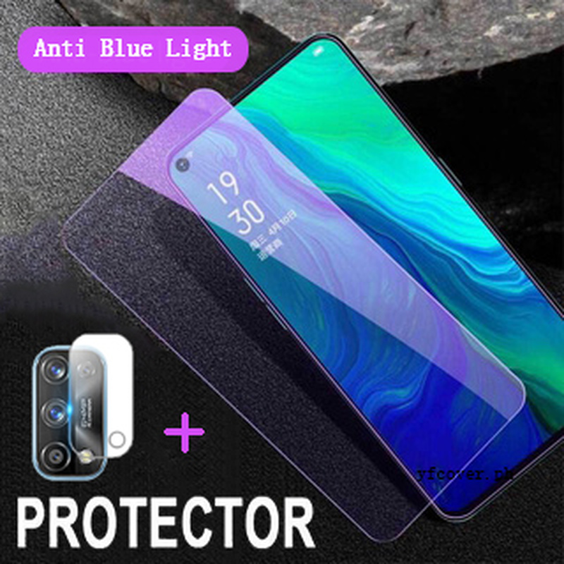 Realme 7 6 5 3 2 X50 X2 Pro 5G 7i 6i 5i 5s XT Full Coverage Anti Blue Light Ray Screen Protector Protective Camera Temperd Glass Film