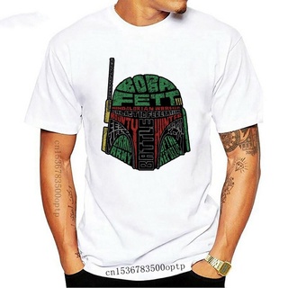 ย้อนยุคเสื้อยืดแขนสั้น พิมพ์ลาย Fett Boba s Star Wars Helmet Bounty สําหรับผู้ชาย 711978S-5XL