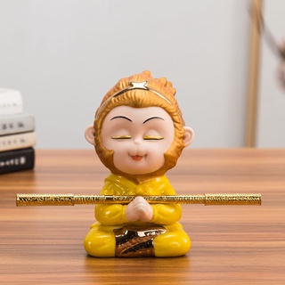 ♂Monkey King Monkey King Ornaments gold hoop stick pen holder fish tank aquarium ภูมิทัศน์ ลิงน้อย เซรามิคสามารถยกชาpet