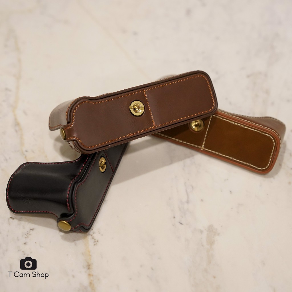 เคสกล้อง Fuji X-A7 Fuji X-A5  (ถอดแบตได้) Leather Half Case for Fuji XA7 XA5