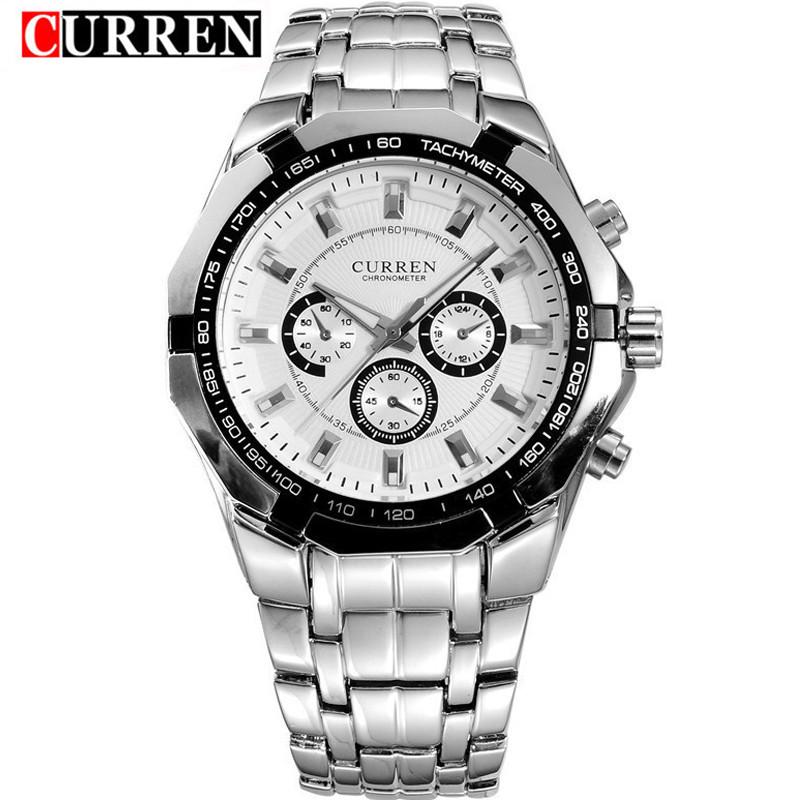 Top Brand Luxury Watch CURREN Casual Military Quartz Sports Wristwatch Full Steel Waterproof Mens Clock Masculino