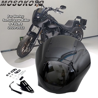 MD-Cafe Racer ไตรมาสไฟหน้า F Airing W/กระจก M Ount B Racket สำหรับฮาร์เลย์ Softail ต่ำไรเดอร์ S FXLRS ไฟหน้าครอบครอบ20-2