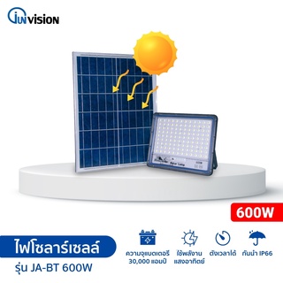 JA-BT-600W LED Solar Light แอลอีดี สปอร์ตไลท์ โซล่าเซลล์ สลิม กันน้ำ ไฟ สปอตไลท์ พลังงานแสงอาทิตย์ สปอร์ตไลท์รุ่นดีสุด